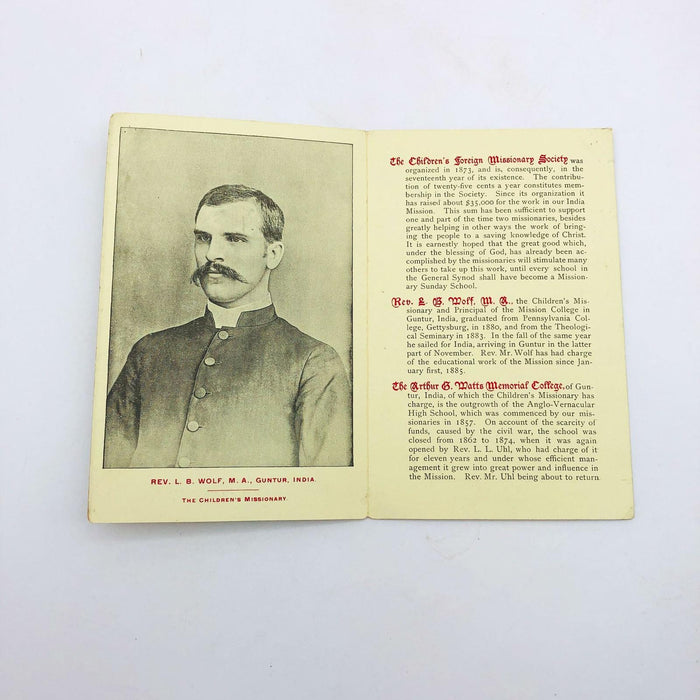 1890 Lutheran Church Handout Children's Foreign Missionary Society Pamphlet 5