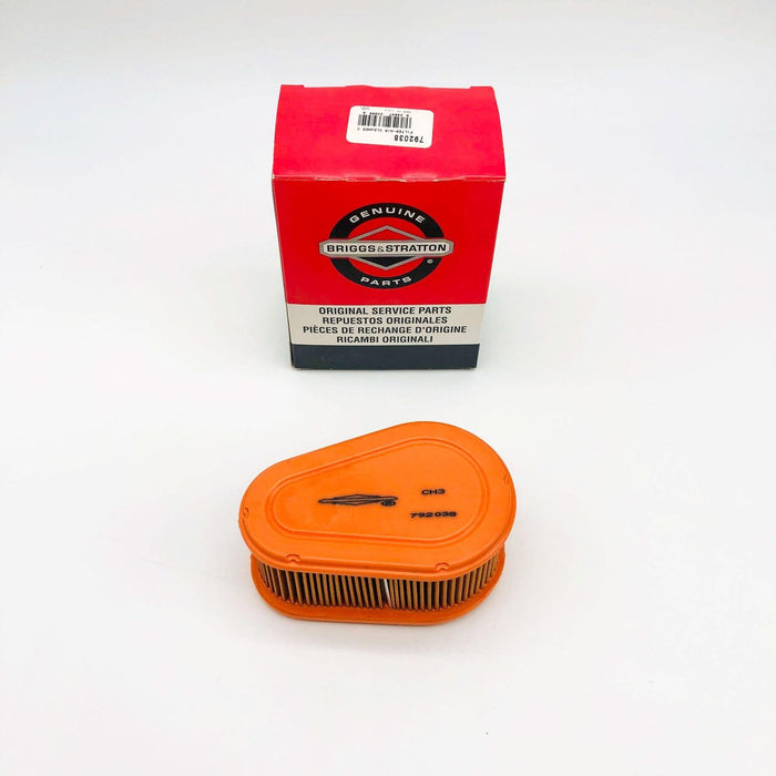 Briggs and Stratton 792038 Air Filter A/C Cartridge OEM New Old Stock NOS Orange 8