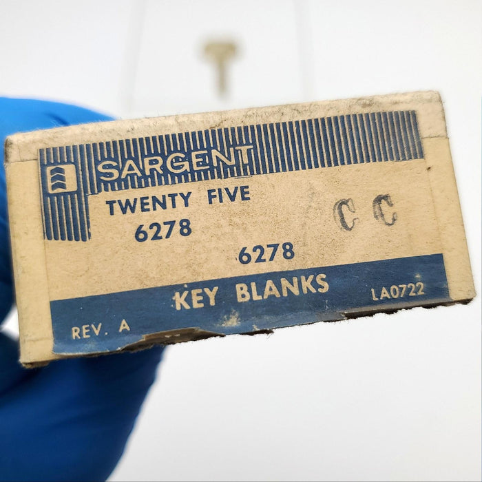 5x Sargent 6278 CC Key Blanks CC Keyway Nickel Silver 6 Pin NOS 3