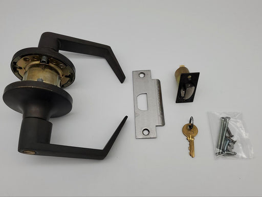 PDQ Door Lever Storeroom Lock Oiled Bronze 2-3/4" Backset Yale Core SP115 PHL 2