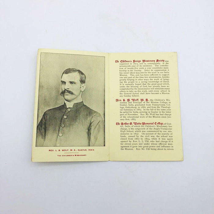 1890 Lutheran Church Handout Children's Foreign Missionary Society Pamphlet 4