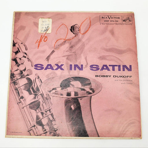 Bobby Dukoff And His Orchestra Sax In Satin EP Record RCA Victor EPA-701 1