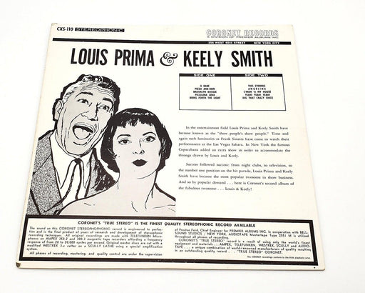 Louis Prima & Keely Smith Louis & Keeley On Broadway 33 LP Record Coronet 1959 2
