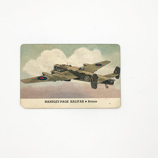 Card-O Chewing Gum Airplane Cards Handley-Page Halifax Series D Britain WW2 2