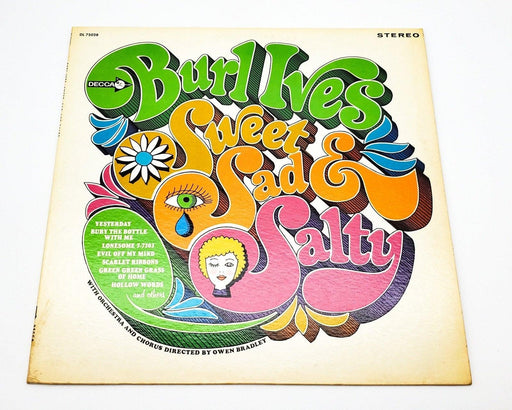 Burl Ives Sweet, Sad & Salty 33 RPM LP Record Decca 1968 DL 75028 1