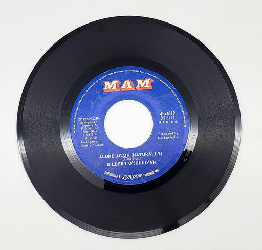 Gilbert O'Sullivan Alone Again 45 RPM Single Record MAM 1972 45-3619 1
