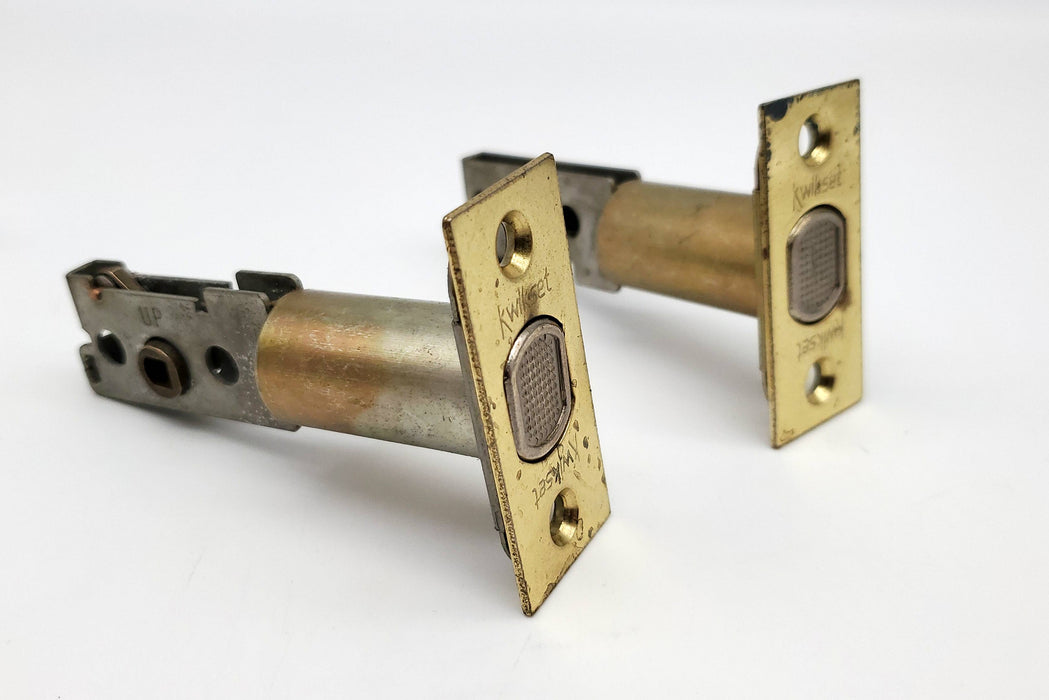 2x Kwikset 400 Line Lock Latches Bright Brass US3 1-4470 400 Series Lock Sets