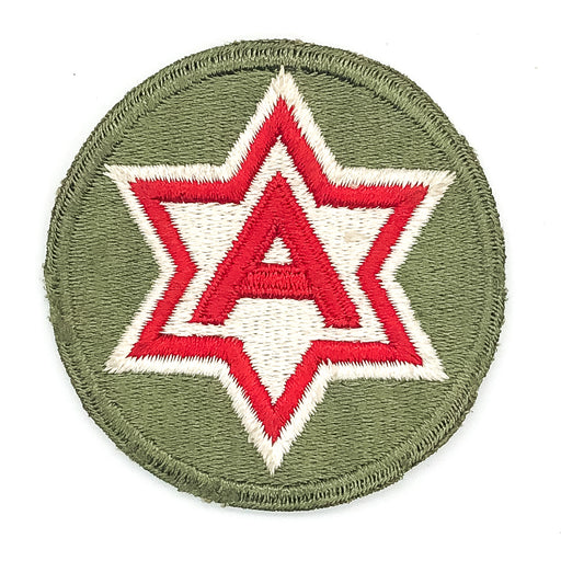 US 6th Army Patch Sixth Red A Star Shoulder Sleeve Insignia Sew On Vintage 1