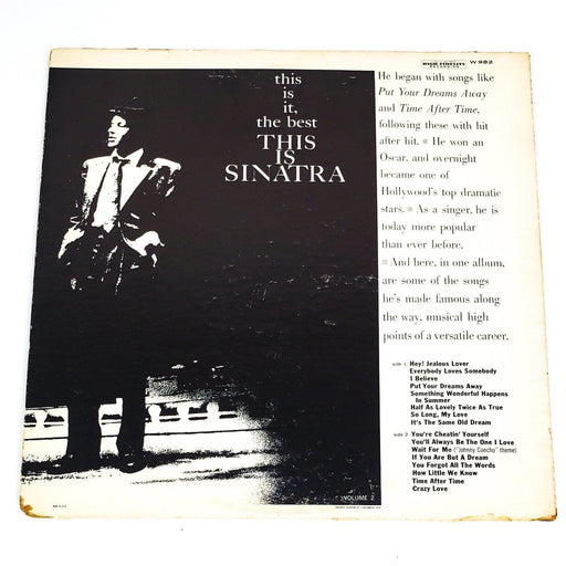Frank Sinatra This Is Sinatra Vol. 2 Record 33 RPM LP W982 Capitol Records 1958 2