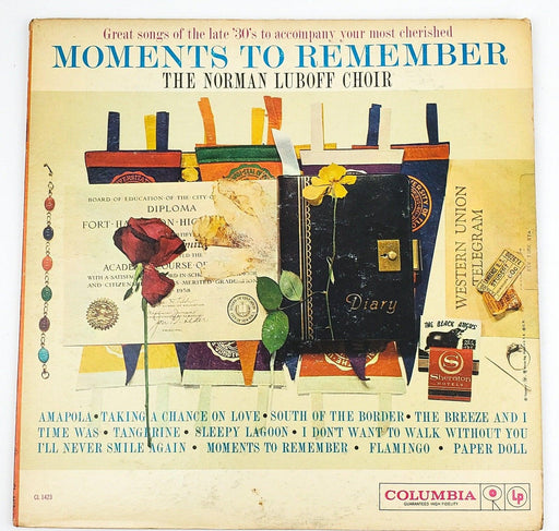 Norman Luboff Choir Moments To Remember Record 33 RPM LP CL 1423 Columbia 1960 1