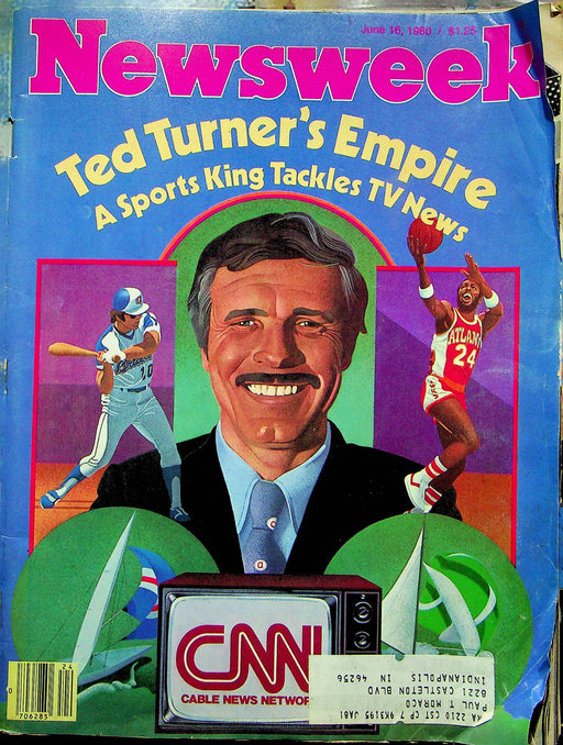 Newsweek Magazine June 16 1980 Ted Turner Starts Cable News Network CNN 24 Hour 1