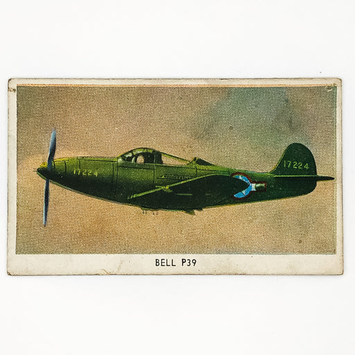 WW2 Airplane Card Bell P39 3rd and 6th Fighter Planes Emblems Cartoon Color 1