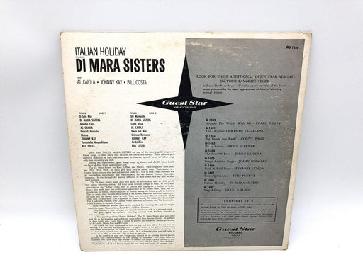 Di Mara Sisters Italian Holiday Record 33 RPM LP GS 1408 Guest Star Records 2
