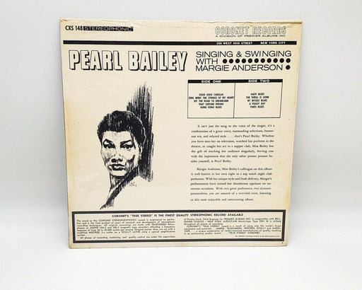 Pearl Bailey Singing & Swinging 33 RPM LP Record Coronet Records 1960 CXS-148 2