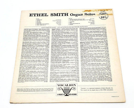 Ethel Smith Organ Solos 33 RPM LP Record Vocalion 1959 VL 3669 2