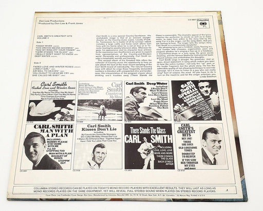 Carl Smith Greatest Hits Vol. 2 33 RPM LP Record Columbia 1969 CS 9807 2