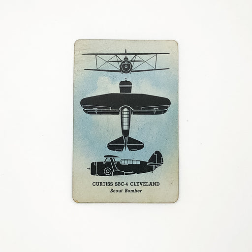 WW2 Airplane Identification Flash Card Curtiss SBC-4 Cleveland Scout Bomber 2