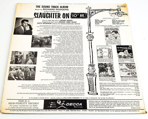 Richard Rogers Slaughter On Tenth Avenue Soundtrack 33 RPM LP Record Decca 1958 2
