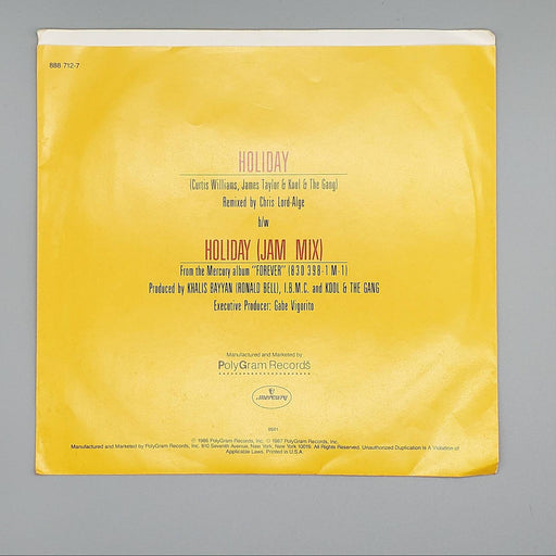 Kool & The Gang Holiday Single Record Mercury 1987 888 712-7 2