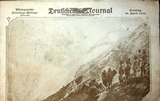 1916 Deutfches Journal German American Newspaper April 23 Passo Pardiso 1