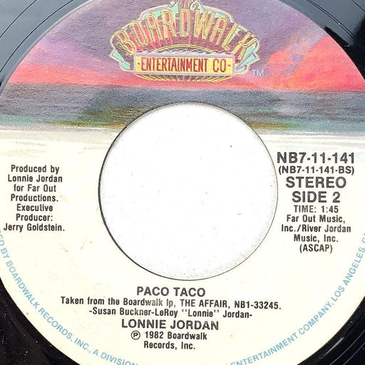 Lonnie Jordo 45 RPM 7" Single Paco Taco / I Think You're Out of This World 1