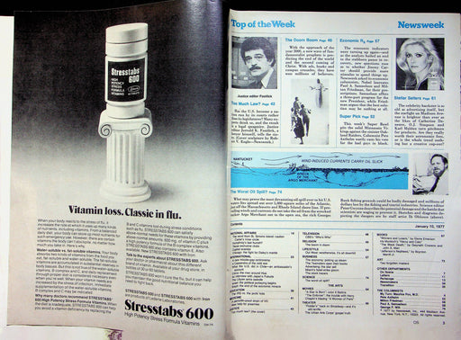 Newsweek Magazine Jan 10 1977 Argo Merchant Oil Spill East Coast Cold War Girl 2