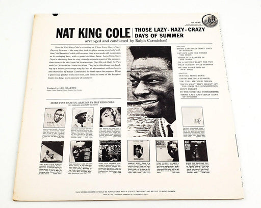 Nat King Cole Those Lazy Hazy Crazy Days Of Summer 33 LP Record Capitol 1963 2