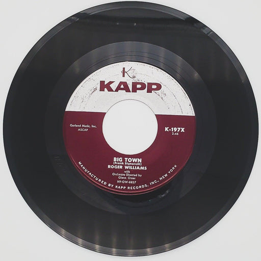 Roger Williams Big Town Record 45 RPM Single K-197X Kapp Records 1957 2