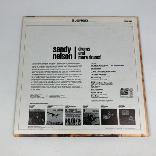 Sandy Nelson Drums and More Drums! Record 33 RPM LP SUS-5224 Sunset Records 1968 2