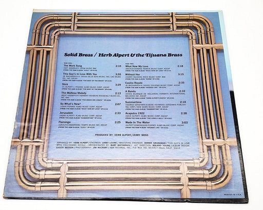 Herb Alpert & The Tijuana Brass Solid Brass 33 RPM LP Record A&M 1972 2