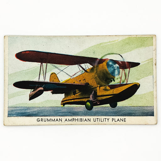 WW2 Airplane Card Grumman Amphibian Utility Plane 17th 19th Bombardment Emblems 1