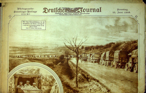 1916 Deutfches Journal German American Newspaper June 11 Marshal Von Mackensen 1