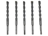 5pk Hammer Drill Bit 5/8" x 8" SDS Plus Carbide Tipped 5-1/8" LOC Masonry Rotary 1