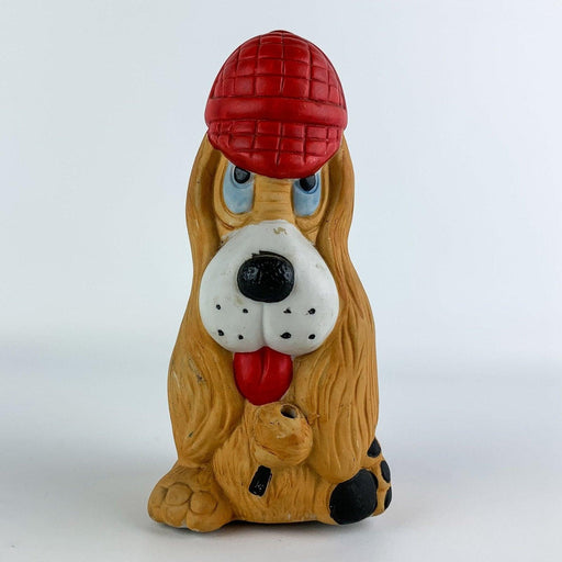 Vintage Jasco Piggy Bank Coin Detective Bassett Hound Dog Ceramic Missing 2