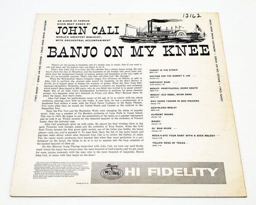 John Cali Banjo On My Knee 33 RPM LP Record Mercury 1959 MGW 12162 2