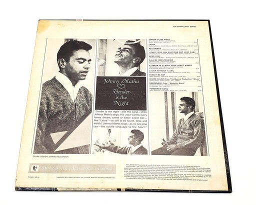 Johnny Mathis Tender Is The Night 33 RPM LP Record Mercury 1964 SR 60890 2