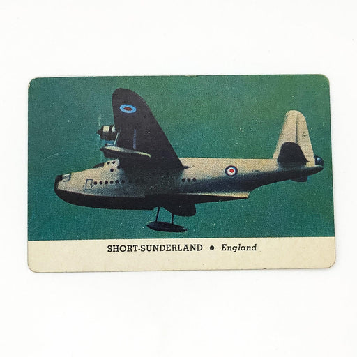 1940s Leaf Card-O Aeroplane Card Short-Sunderland Series C England World War 2 1
