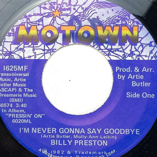 Billy Preston 45 RPM 7" I'm Never Gonna Say Goodbye / I Love You So 1625MF 1