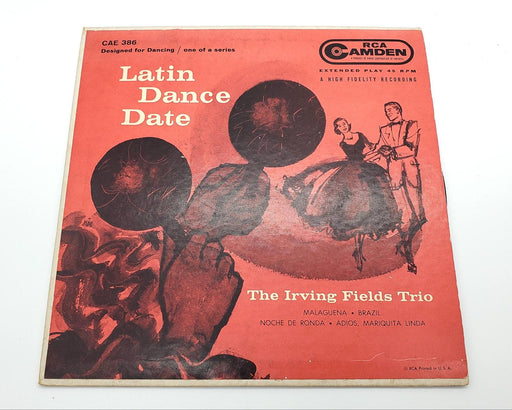 Irving Fields Trio Latin Dance Date 45 RPM EP Record RCA Camden CAE 386 1