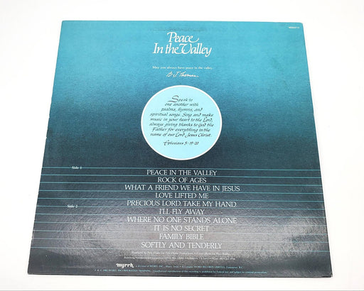 B.J. Thomas Peace In The Valley LP Record Myrrh 1982 MSB-6710 2