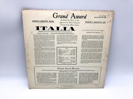 Luigi Chianti Italia Record 33 RPM LP G.A.33-384 Grand Award Record 1958 2