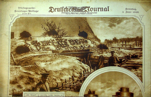 1916 Deutfches Journal German American Newspaper June 4 Armored Italian Vehicles 1