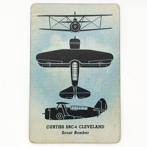 WW2 Airplane Identification Flash Card Curtiss SBC-4 Cleveland Scout Bomber 1