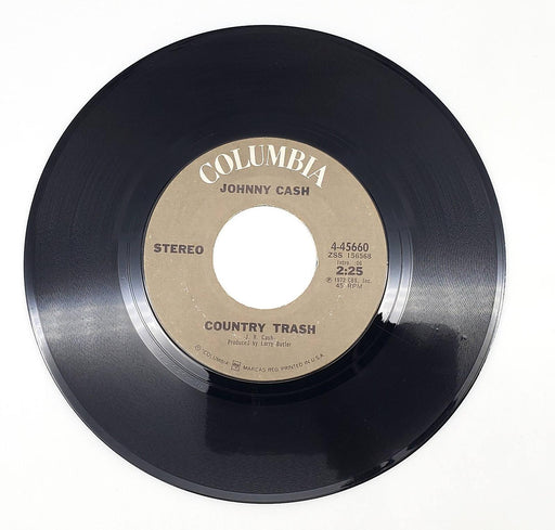 Johnny Cash Oney / Country Trash 45 RPM Single Record Columbia 1972 4-45660 2