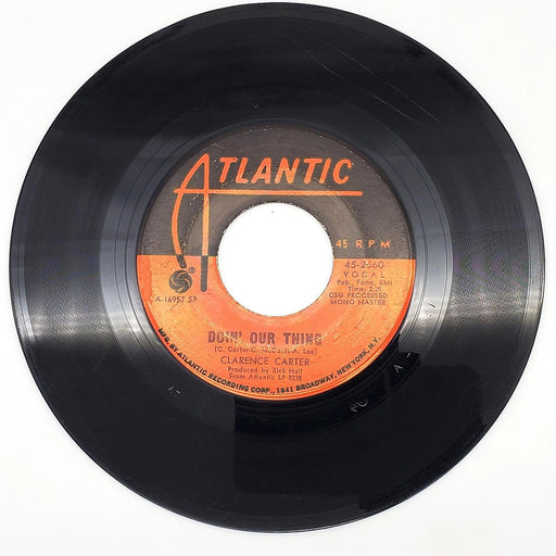 Clarence Carter Doin' Our Thing 45 RPM Single Record Atlantic 1969 45-2660 1