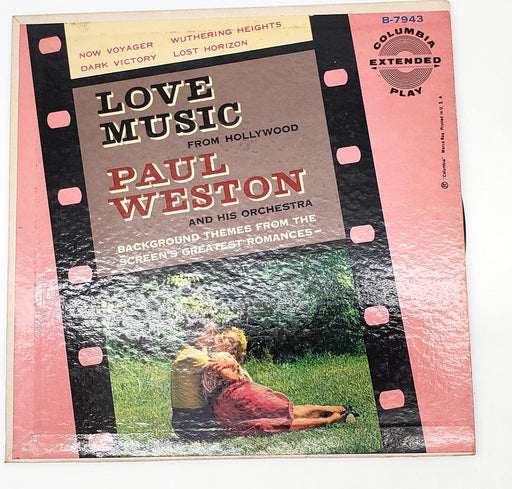 Paul Weston & Orchestra Love Music From Hollywood 45 RPM EP Record Columbia 1956 1