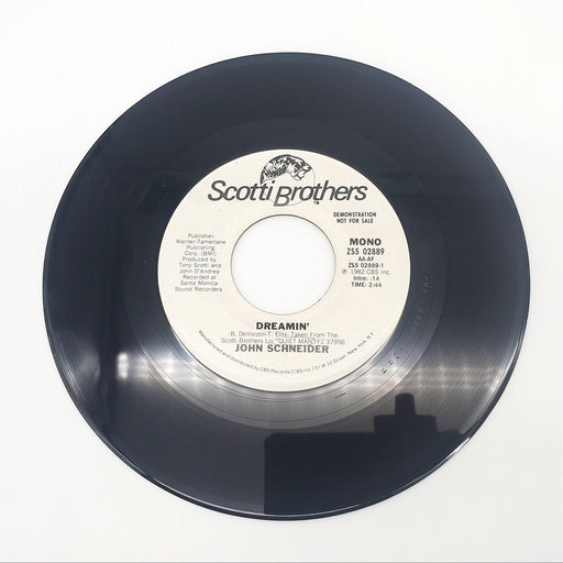 John Schneider Dreamin' Single Record Scotti Bros. Records 1982 ZS5 02889 PROMO 1