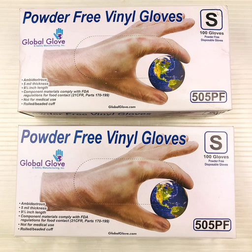 Vinyl Disposable Gloves Small Clear Food Safe Powder Latex Free 200-Pk 5 Mil FDA 2