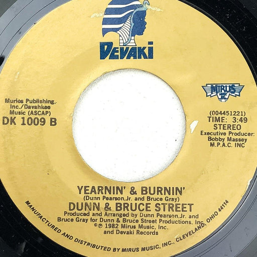 Dunn & Bruce Street Shout for Joy / Yearnin' & Burnin' 45 RPM 7" Single Scranta 1