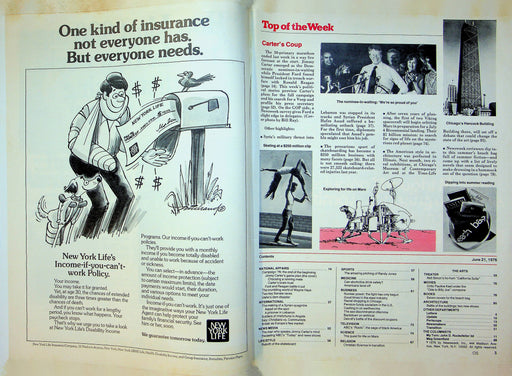 Newsweek Magazine June 21 1976 Carter's Game Plan, Carter's Coup 2